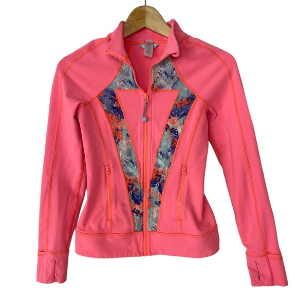 lululemon athletica Other - Ivivva by Lululemon Perfect Your Practice Pink Zip Up Jacket Girls Size 12